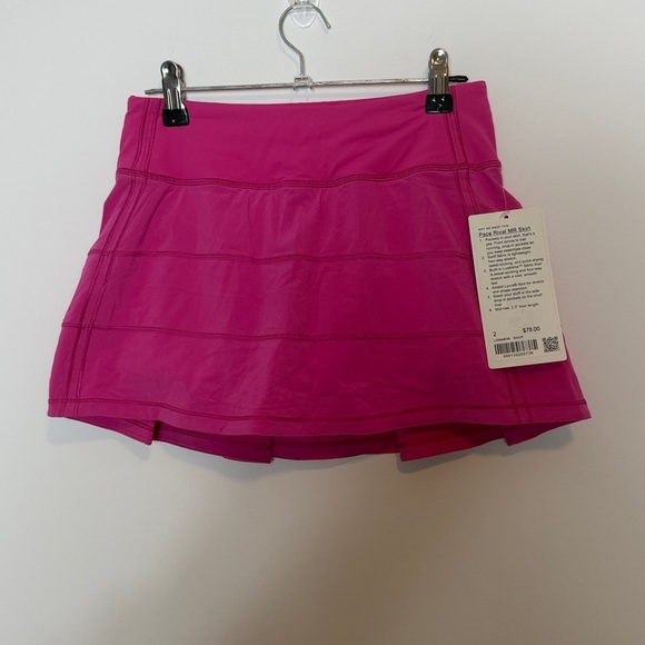 NWT Lululemon Sonic Pink Pace Rival mid-rise Skirt - Picture 7 of 10